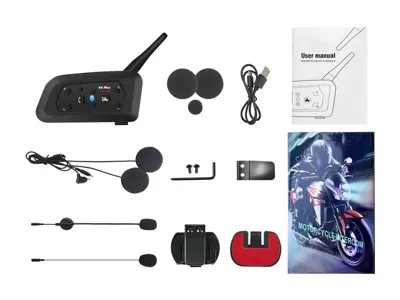 Motorcycle Helmet Bluetooth Intercom Headset V6Plus Everything Five Motorcycle Helmet Bluetooth Intercom V6Plus (Motorcycle Helmet Headset) - v6plus-type-c-single-package