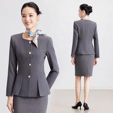 女士职业西装套装春秋新款酒店前台接待售楼部物业客服商务工作服