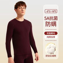 定制保暖内衣套装男士纯棉加绒加厚冬季防寒打底全棉秋衣秋裤批发
