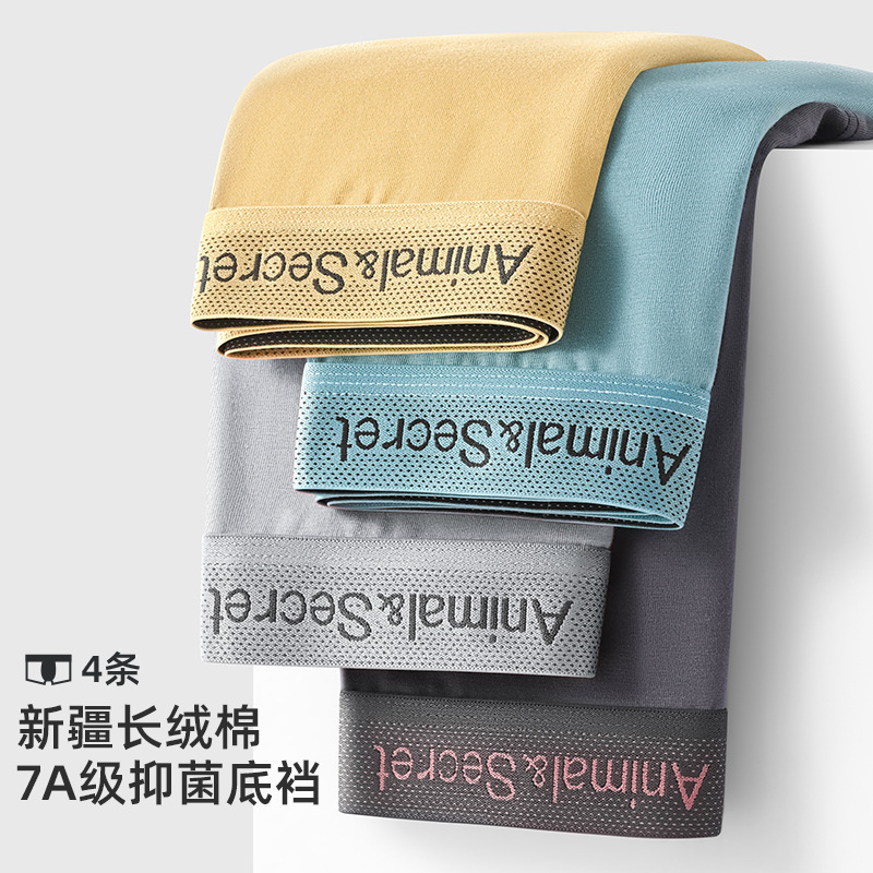 2024 Autumn New Arrival Pure Cotton Men's Underwear, each pair individually packaged, available for dropshipping, factory direct shipping from stock.
