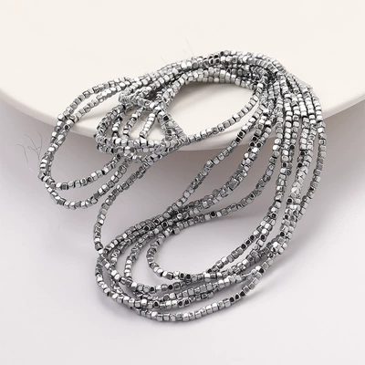 2mm square black gallstone Zərgərlik ara hissələri