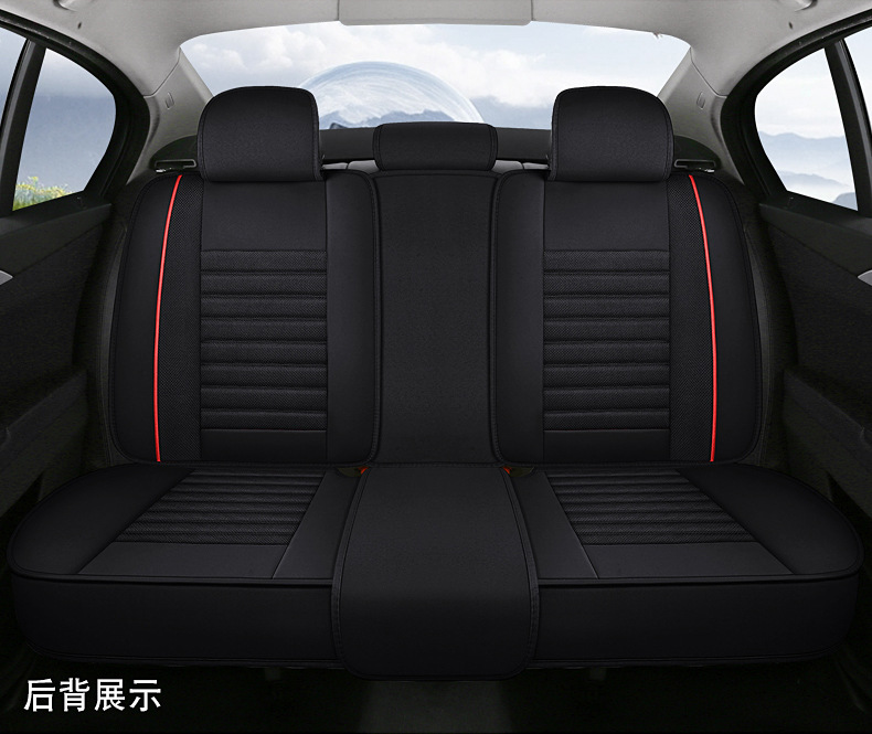 Linen Fully Enclosed Car Seat Cushion Seat Cover Cross-Border Foreign Trade Car Seat Cushion Universal Four-Season Car Seat Cover Car