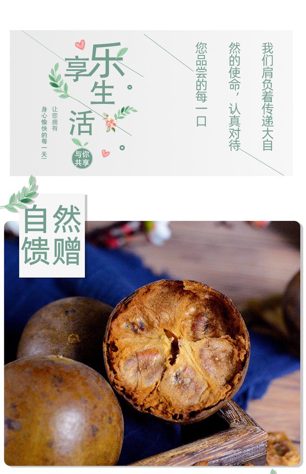 Dried Luo Han Guo Monk Fruit Whole Pods 16 Count Guangxi Herbal Tea Fruit specifications