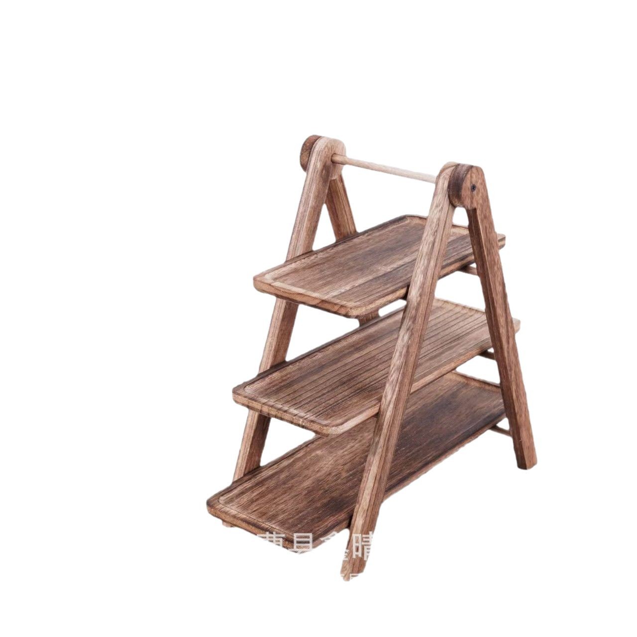 Estante de almacenamiento multifuncional de madera maciza para el hogar, bandeja de comedor de tres capas de madera de Xiangsi, estante de alimentación de madera maciza simple moderno