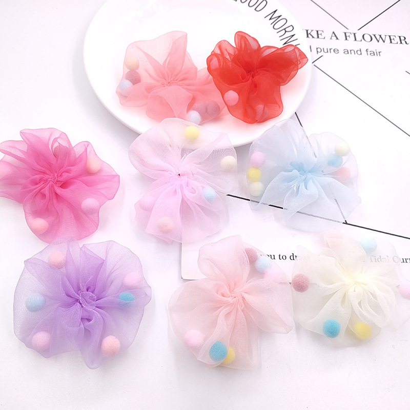 Summer hairgrip with bow handmade