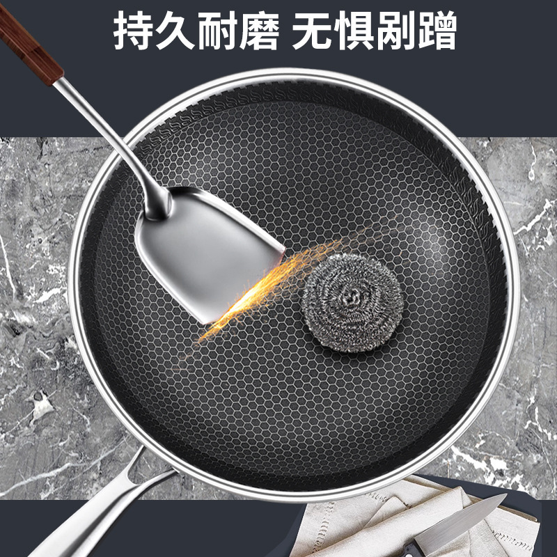 Potas alemanas no pegajosas, paneles de acero inoxidable 316, paneles de frita domésticos, horno electromagnético, horno de gas, aplicable