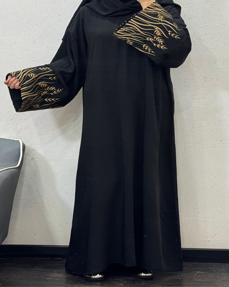 F430 Foreign Trade Cross-border E-commerce Dubai Arab Embroidered Robe Fashion Long Dress In Stock_ecoleips.com