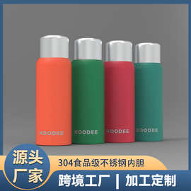 跨境热销款子弹头不锈钢保温杯配全钢盖多功能双盖保温瓶水杯水壶