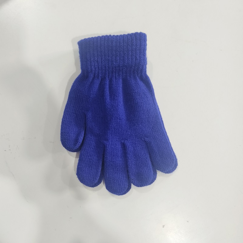 El lugar del fabricante puede agregar un logotipo para tejer color sólido otoño e invierno para niños, jacquard mágico cálido, guantes de pesca de ciclismo engrosados