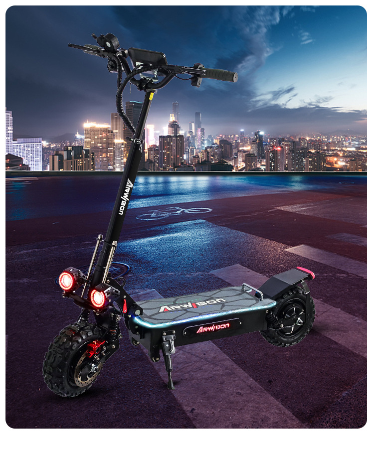 Electric Scooter with High Range, Portable and Foldable, Two-Wheeled Scooter, Lithium Battery-Powered, Performance Portable