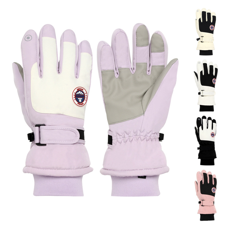 국경 간 겨울 스키 장갑 냉방성 따뜻한 방풍 오토바이 기모 실리콘 미끄럼 방지 승마 장갑 터치 스크린