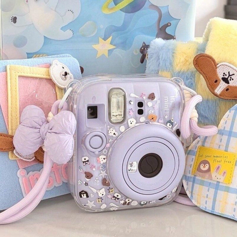 【mini13 Transparent Case】instax Crystal Case Instant Camera Hard Case Protective Cover with Chain Trendy 【mini13 Transparent Case】instax Crystal Case Instant Camera Hard Case Protective Cover with Chain Trendy
