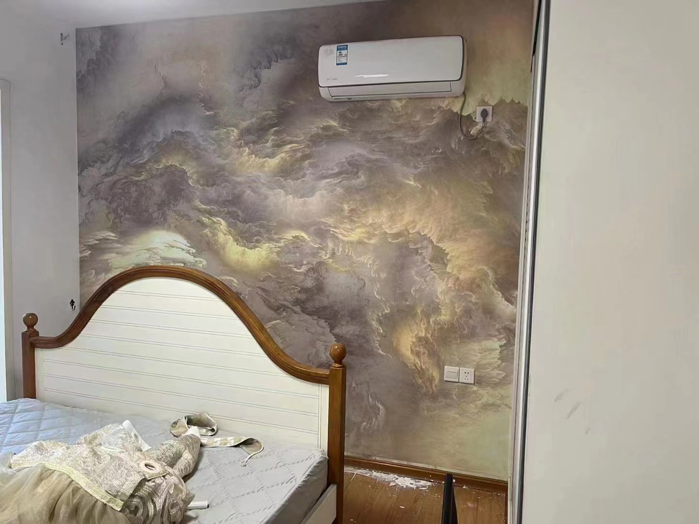 现代简约背景墙云