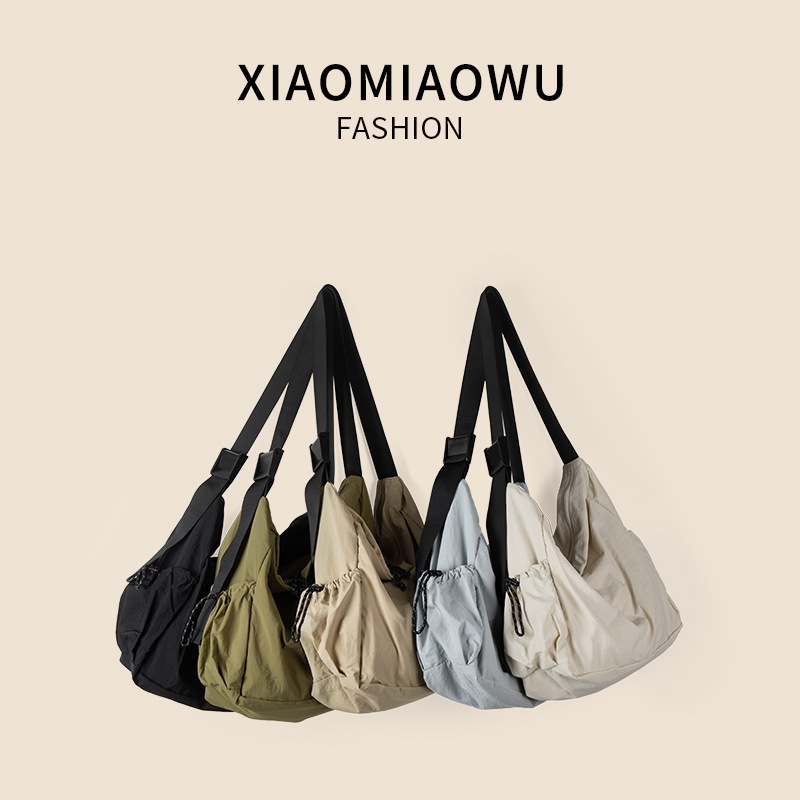 High end summer nylon versatile crossbody bag for female students commuting, single shoulder large capacity tote bag,_voghion.com
