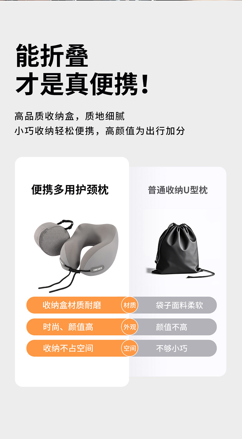 Car Headrest U-Shaped Pillow Travel Neck Pillow Airplane Pillow Portable Car Neck Pillow Factory Direct Sale