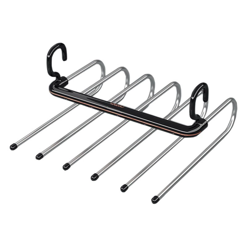 Складная вешалка для брюк, бытовая вешалка-зажим для брюк, специальная многослойная многофункциональная вешалка для брюк, не оставляющая следов и нескользящая подставка для хранения брюк