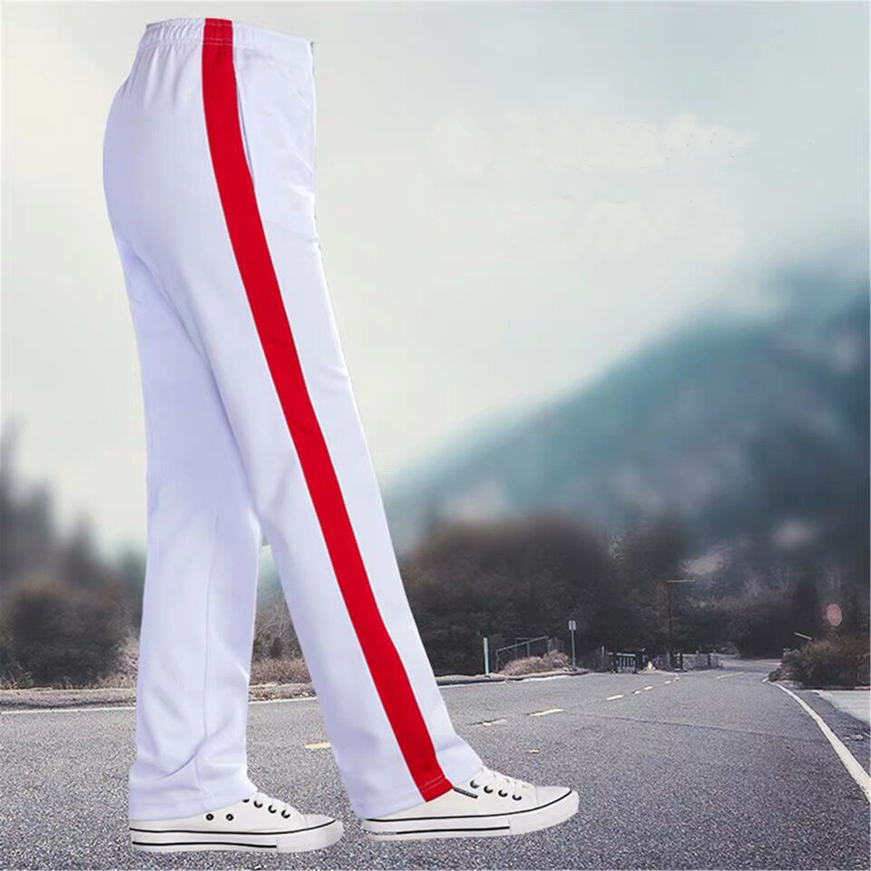 White Pants/Red wide bar (thick)