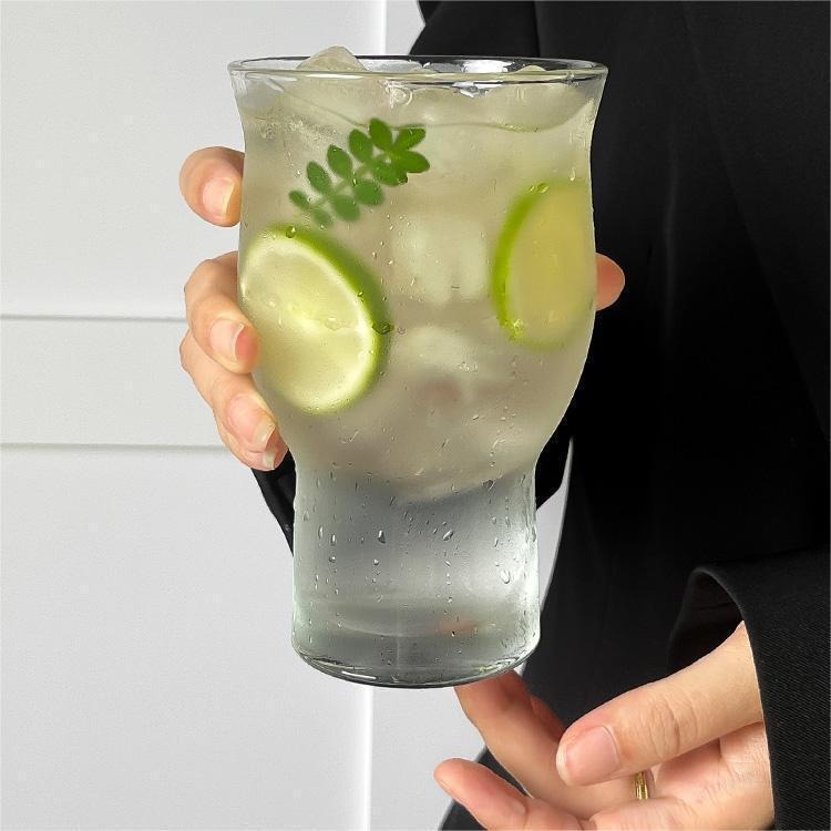 Bicchiere in vetro a bocca larga per caffè e bibite fredde_voghion.com