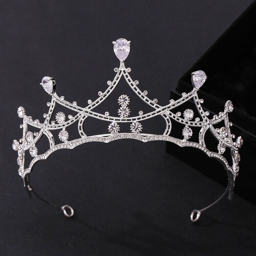 Bridal tiara baroque Korean crown female eighteenth birthday wedding dress crown female simple and elegant princess advanced