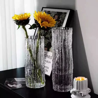 轻奢高级感花瓶摆件客厅插花玻璃透明加厚创意水养富贵竹水培鲜花