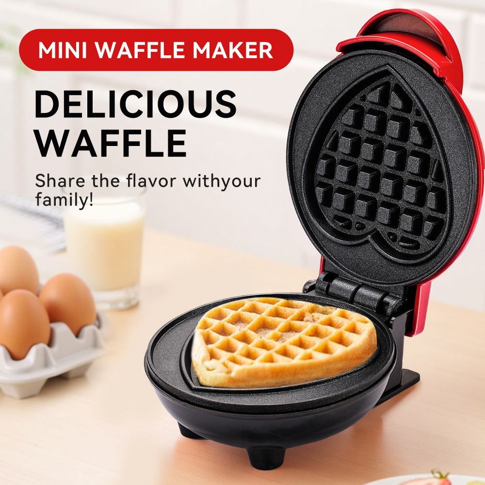 迷你华夫饼机家用烤面包机三明治早餐机waffle maker华夫饼机器