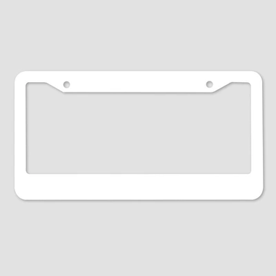 License plate holder/license plate holder – Frame North American License Plate Frame - round-hole-aluminum-spray-white