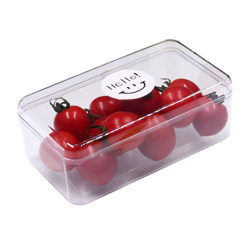 Caja de plástico rectangular con tapa PS caja de cristal caja de caramelo acrílico tiramisú snack galleta caja transparente