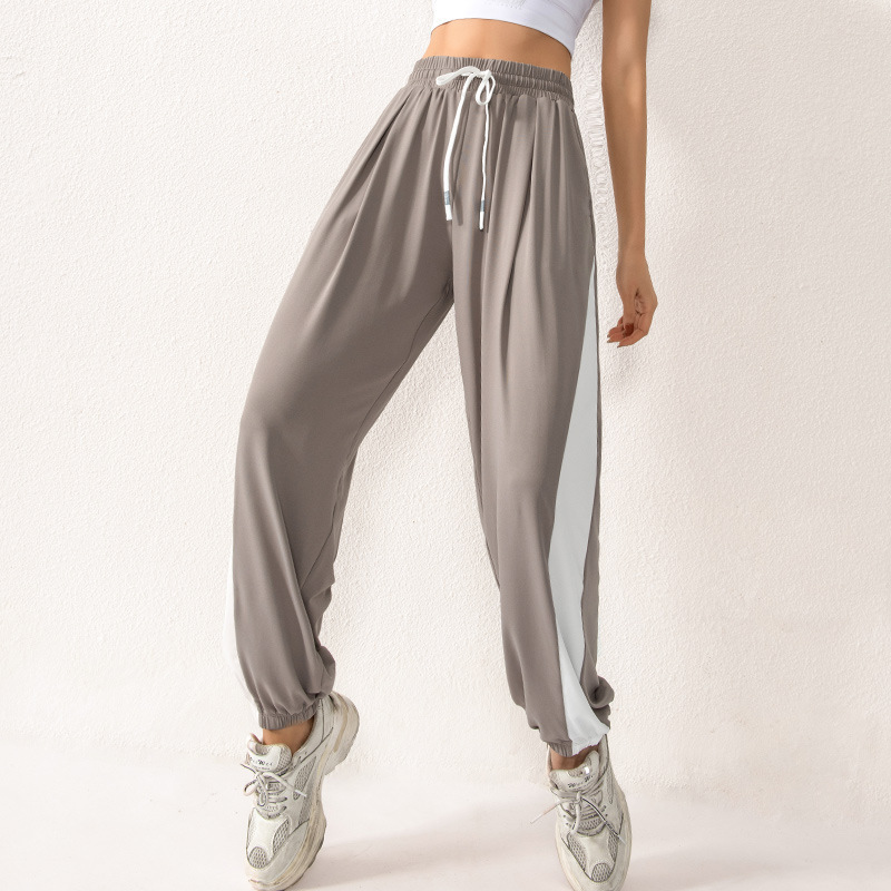 Japanese-Korean Style Loose Nose Sports Pants Women's Drawstring Waist Tight Running Pants Casual Pants Yoga Fitness Pants Japanese-Korean Style Loose Nose Sports Pants Women's Drawstring Waist Tight Running Pants Casual Pants Yoga Fitness Pants