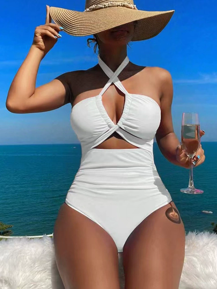 Цветной sexy купальник, европейский стиль, высокая талия