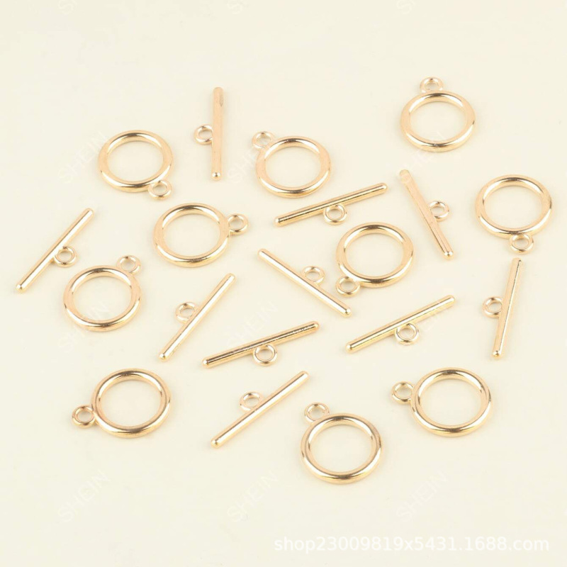 Manufacturer Wholesale Color-Preserving Ot Buckle Bracelet Necklace Finishing Buckle Round Alloy Electroplating Connection Buckle Accessories