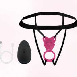 穿戴外出隐形手指锁精环震动 内裤环APP无线遥控 成人性用品