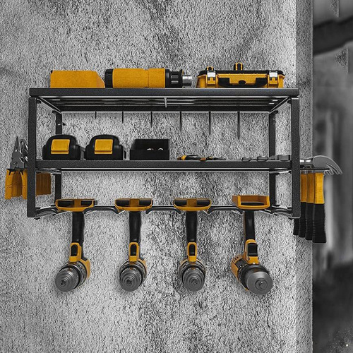 Electric tool storage rack wall-mounted hardware tool stand drill tool shelf