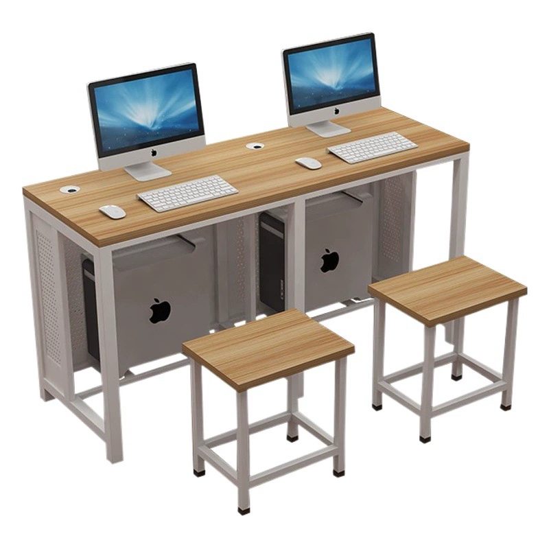 Компьютерный зал компьютерный стол и стул школьная экзаменационная парта ученик одиночный двойной шестиугольный стальной деревянный компьютерный стол на четыре человека