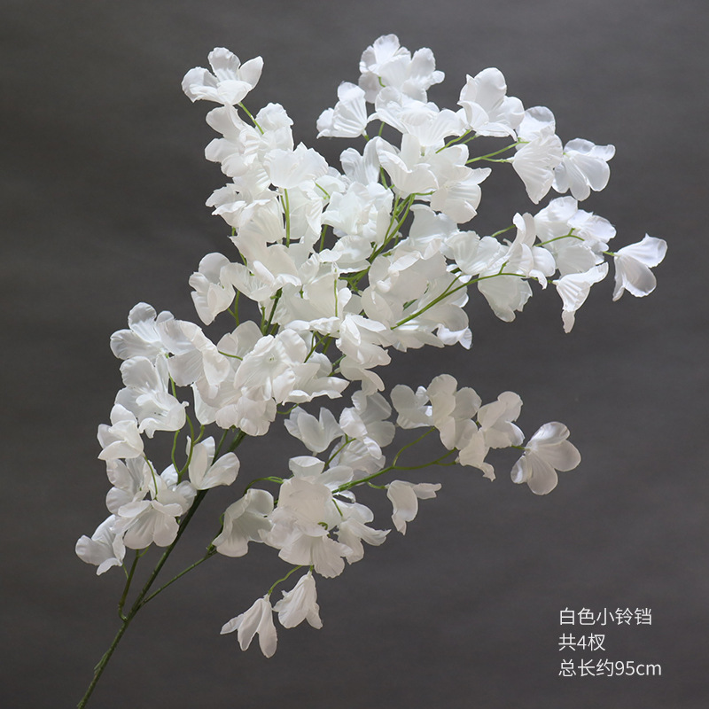 Material de flor de boda blanco brumoso artificial Misty Wedding Hall decoración camino plomo arreglo de flores techo flor artificial Flor de plástico