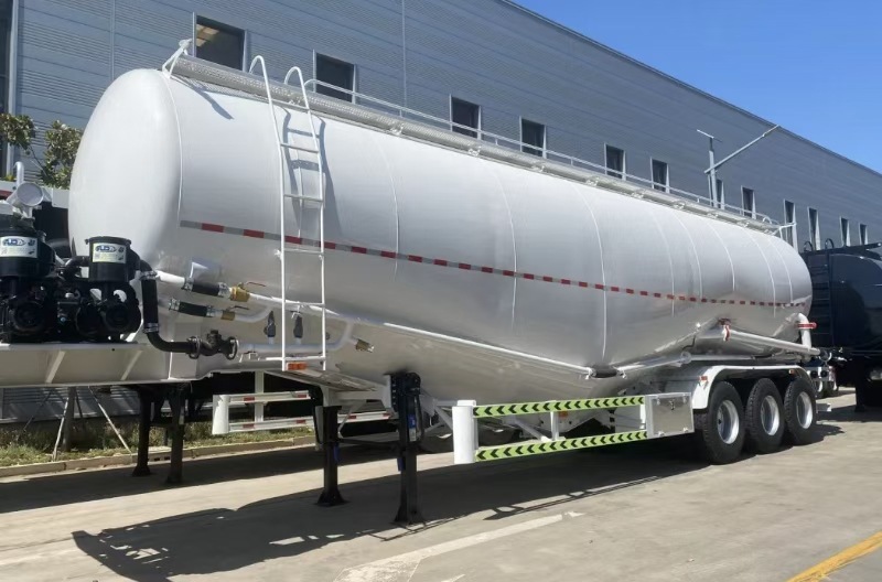 Cross-Border 50 Cubic Liquid Transport Tank Truck Bulk Cement Transport Truck Carbon Steel Ash Tank Truck Direct Sales 40 Cubic Powder Tank