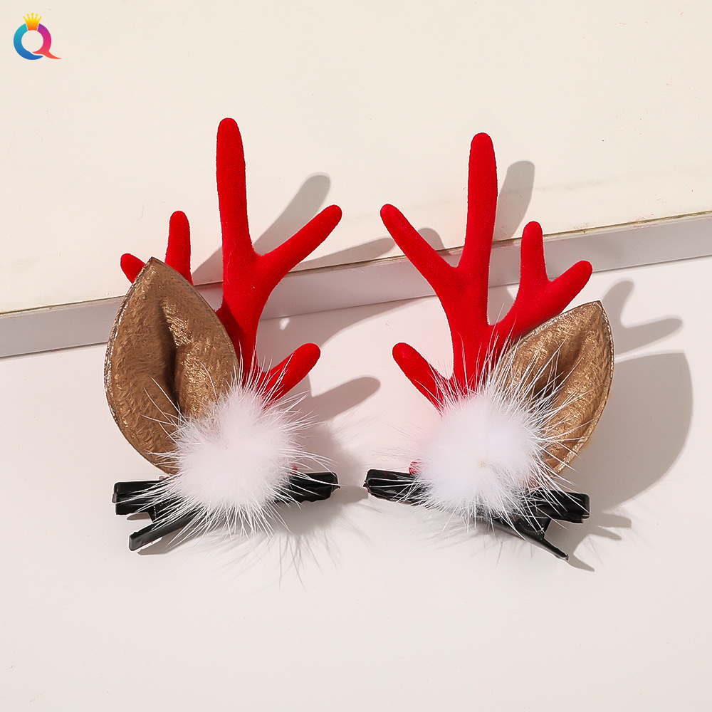 Christmas gift Christmas headdress plush large hair band high-grade hair tie ins large ring_voghion.com