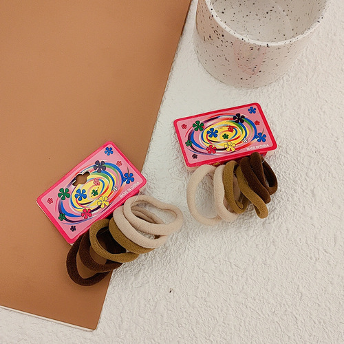 Card bag hair accessories, high elastic rubber band hair rope, foreign trade large towel hair tie, Korean style hair rope wholesale