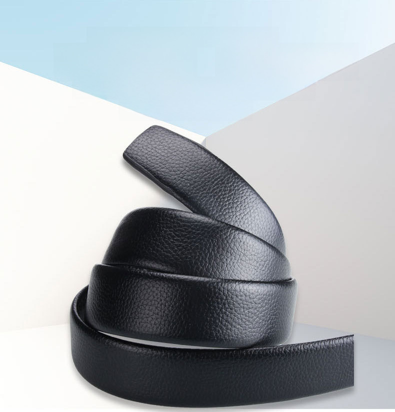 New Men's Automatic Buckle Gift Belt Edge Pvc Wear-resistant Scratch-resistant Men's Pants Belt A Large Number Of Spot Wholesale_voghion.com