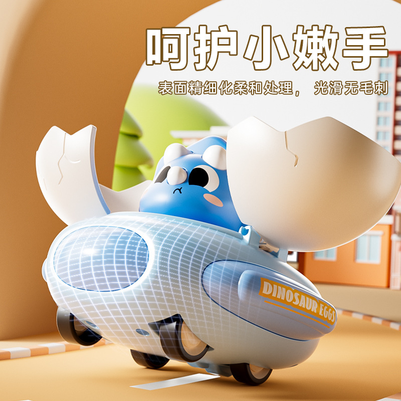 Juguetes de niños al por mayor puzzle dinosaurios coche caricatura animada animada animal dedos deslizante adornos de automóviles choque camión