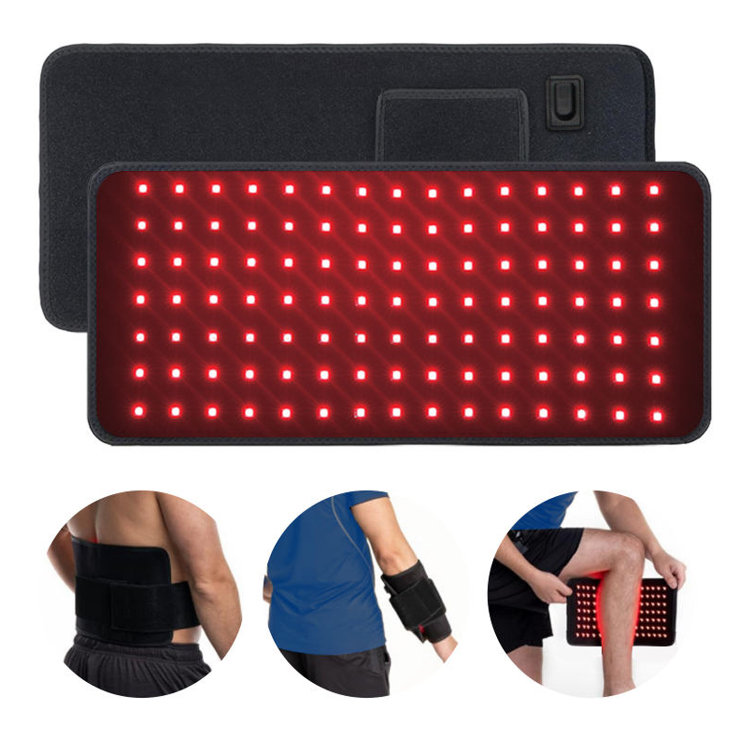 Çapraz Sınır Kırmızı Işık Bel Kemeri 120 LED Ev Tipi LED Geniş Diyot Lambaları Çok Fonksiyonlu Bel Koruma Kemeri Kırmızı Işık Isıtmalı Terapi Bel Kemeri