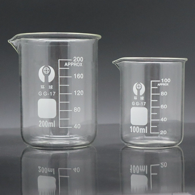 Glass heat-resistant transparent measuring cup scaled