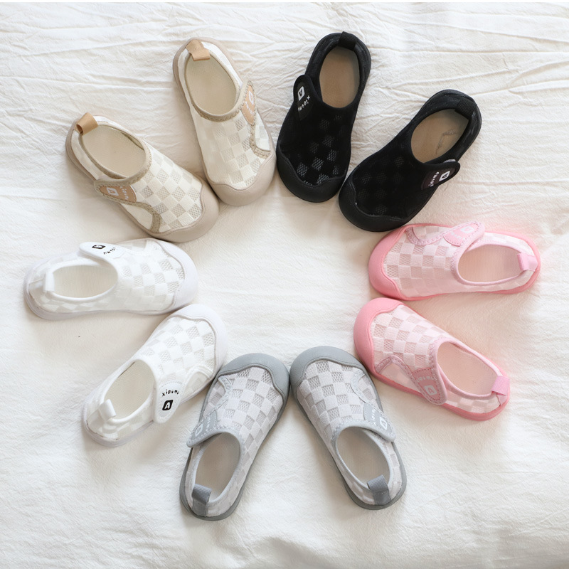 Girls White Shoes Men's Treasure Mesh Shoes Breathable Mesh Shoes Children's Sneakers Baby Cloth Shoes Soft Sole Children's Casual Shoes Summer