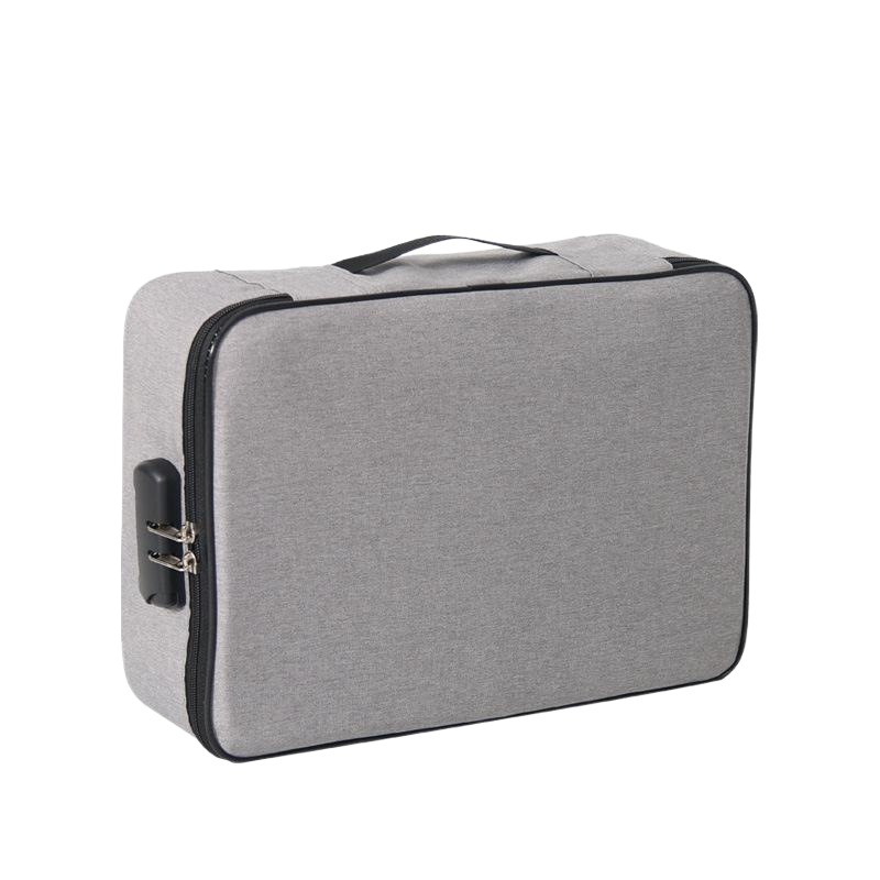 Bolsa de almacenamiento de certificado plegable tela impermeable a prueba de humedad con cerradura documentos de viaje bolsa de múltiples capas de gran capacidad al por mayor