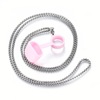 Applicable to Yueke RELAX new and old lanyard grapefruit non -slip stainless steel square pearl 80 cm universal chain