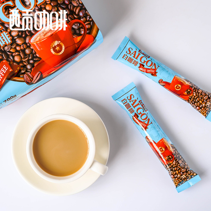 卸売りベトナム原装輸入サイゴン白コーヒー三合一インスタントコーヒー粉2120g1袋内106小条|undefined
