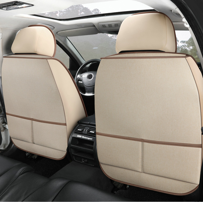 Cross-Border Foreign Trade All-Season New Linen Fabric Special Seat Cushion Fully Enclosed Cotton and Linen Breathable Seat Cover for Summer
