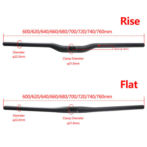 3K carbon fiber mountain bike handlebar bicycle handlebar accessories straight handlebar handlebar horizontal matte black