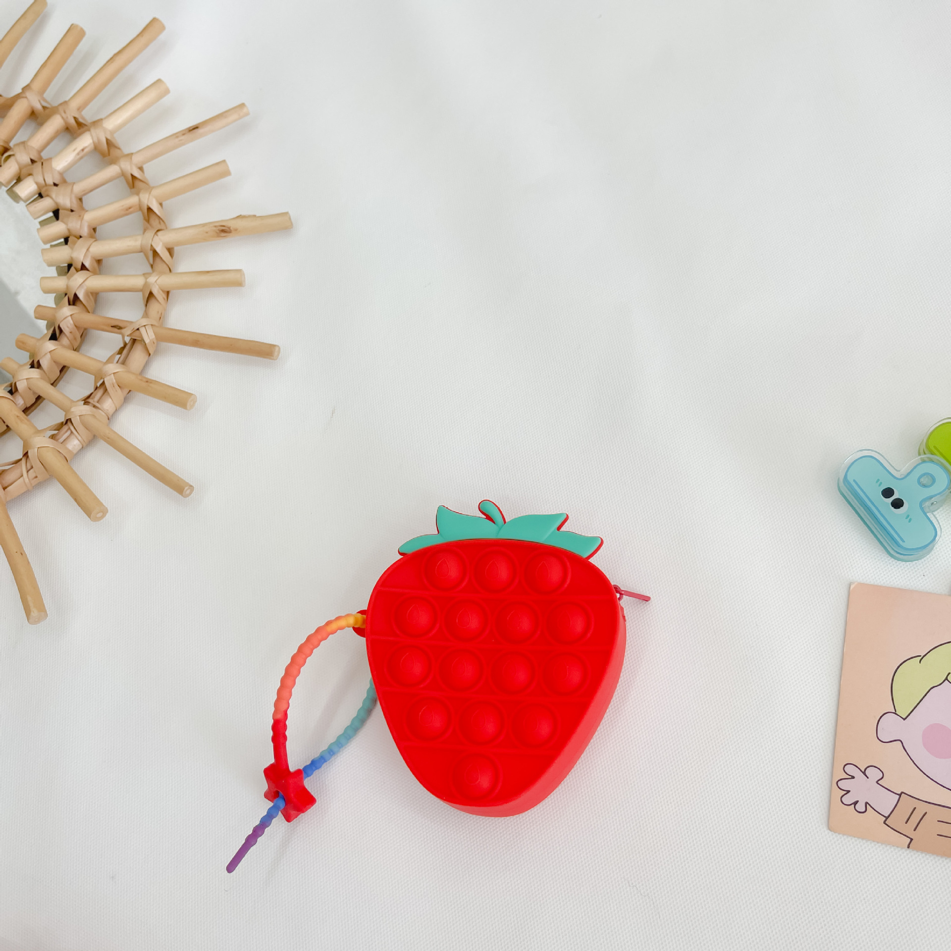 스트로베리 레드 (미니 버블 동전 지갑)