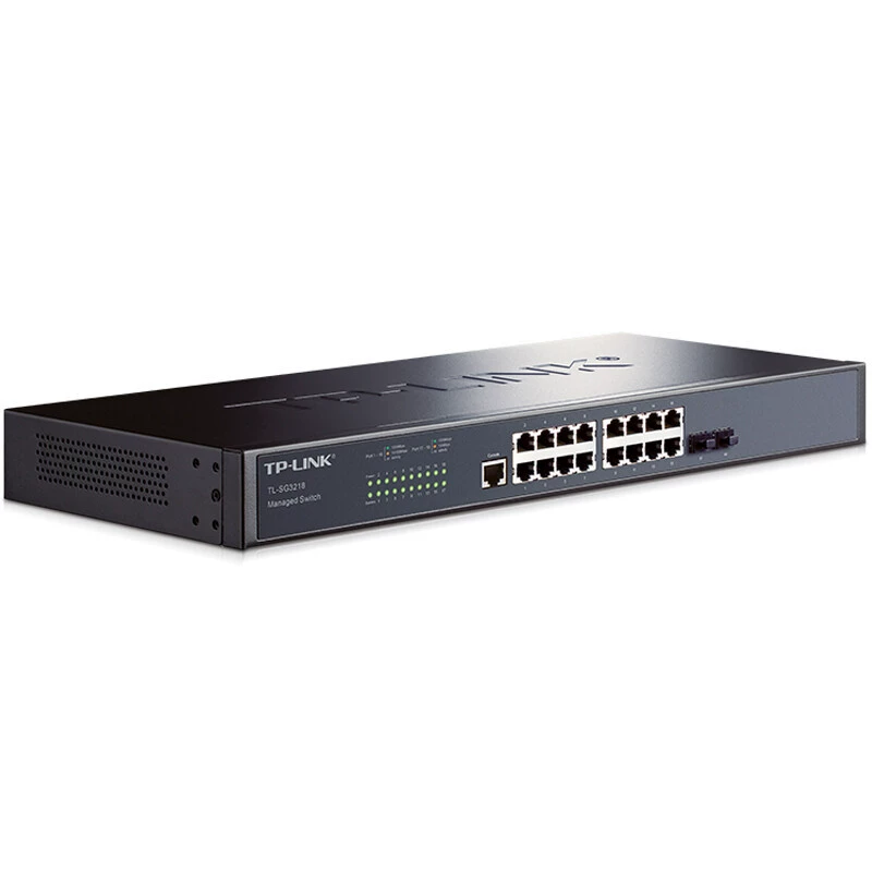 TP-LINK TL-SG3218 16-портовый полноскоростной гигабитный управляемый коммутатор уровня 2 с агрегацией портов SFP