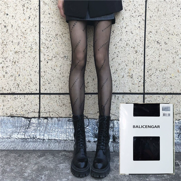B letter stockings black丨20-30℃